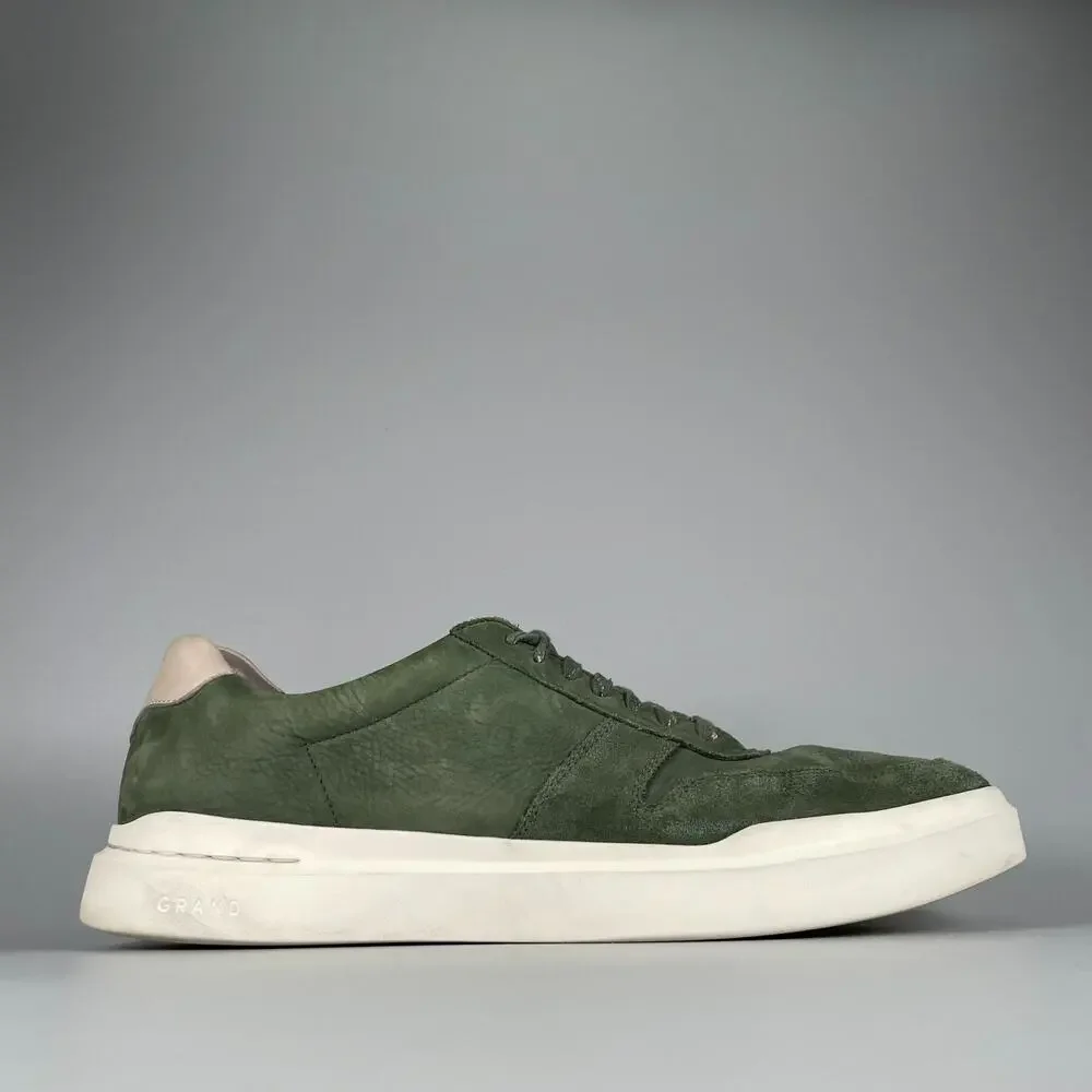 Cole Haan Grandpro Rally Court Men's 13 Green Leather Sneakers Casual Shoes GUC